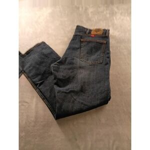 Wrangler Relaxed Fit Jeans Mens 36x30 Blue Wash Straight Leg Stretch Denim